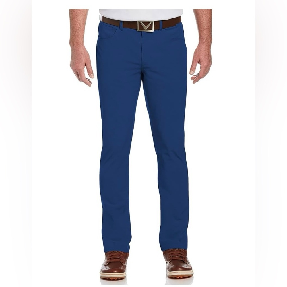 NWT Calloway 5 Pocket Navy Golf Pants. 36 X 30